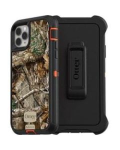 OtterBox Defender Carrying Case (Holster) Apple iPhone 11 Pro Max Smartphone - Realtree Edge Camo - Polycarbonate Holster, Polycarbonate Shell, Synthetic Rubber Cover - Belt Clip