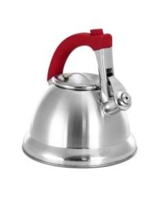 Mr. Coffee 2.4-Quart Tea Kettle, Collinsbroke, Silver/Red