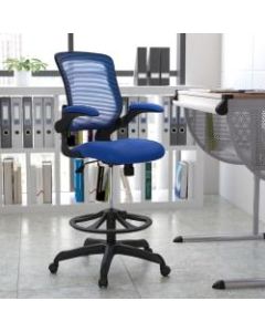 Flash Furniture Ergonomic Mesh Mid-Back Drafting Chair, Blue