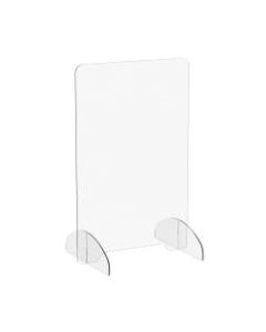 Marco Group Portable Sneeze Guard, 1in Pass Through, 24in x 15in, Clear