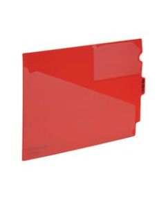 Pendaflex End-Tab Out Guides, Center-Cut Tab, Letter Size, Red, Box Of 50