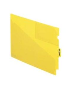 Esselte Recycled Colored Vinyl Out Guides - 1 Printed Tab(s) - Message - OUT - 12.8in Divider Width x 9.50in Divider Length - Yellow Vinyl Divider - 50 / Box