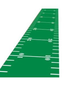 Amscan Fabric Football Entryway Floor Runners, 10ft x 2ft, Green/White, Pack Of 3 Runners