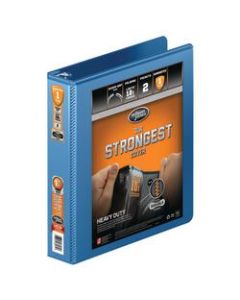Wilson Jones Heavy-Duty View 3-Ring Binder, 1 1/2in Round Rings, 75% Recycled, PC Blue