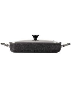 The Rock One-Pot - 9in x 13in Rectangular Dish with Lid - 5.3 quart 9in Length 12in Width Baking Dish, Lid - Stainless Steel Handle, Glass Lid - Cooking, Baking - Dishwasher Safe - Oven Safe - Black