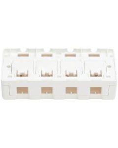 Tripp Lite Surface-Mount Box for Keystone Jacks - 4 Ports, White - Surface mount box - white - 4 ports