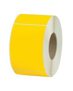 Office Depot Brand Colored Rectangle Thermal Transfer Labels, THL130YW, 4in x 6in, Yellow, 1,000 Labels Per Roll, Pack Of 4 Rolls