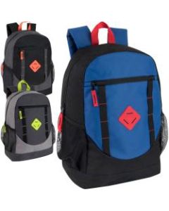 Trailmaker 18in Multipocket Backpacks, Assorted Colors, Pack Of 24 Backpacks
