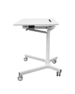 Realspace 28inW Mobile Sit-to-Stand Compact Desk, White
