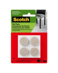 Scotch Self-Stick Floor Care Pads, 1in Round, Pack Of 12