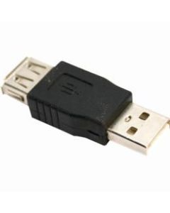 4XEM USB 2.0 Female To Male Adapter - 1 x Type A Female USB - 1 x Type A Male USB - Black