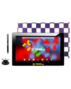Linsay F10IPS Tablet, 10.1in Screen, 2GB Memory, 32GB Storage, Android 10, Purple Squares