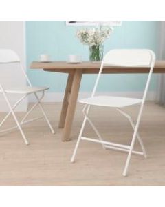 Flash Furniture HERCULES Series Premium Plastic Folding Chair, White