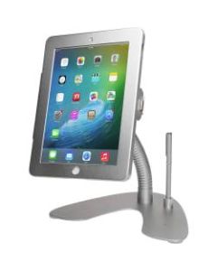 CTA Digital Dual Security Gooseneck Kiosk Stand W/Locking Case Ipad Ipad Air - 11.3in Height x 10.1in Width x 8.5in Depth - Desktop, Countertop - Aluminum, Steel