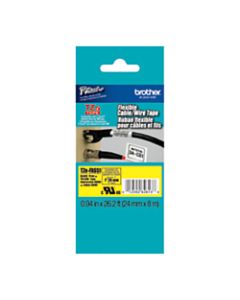 Brother TZe FX651 Flexible Label Maker Tape, 1in x 26.2ft, Black Print/Yellow Label