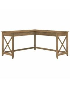 Bush Furniture Key West 60inW L-Shaped Desk, Reclaimed Pine, Standard Delivery