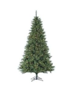 Canyon Pine Artificial Christmas Tree, 7 1/2ft, 500 LED Clear Lights, Green/Black