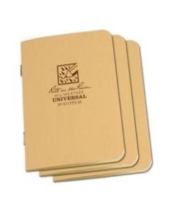 Rite in the Rain All-Weather Stapled Notebook, Mini, 3-1/4in x 4-5/8in, 24 Pages (12 Sheets), Tan