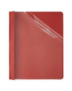 Office Depot Brand Clear-Front Report Covers, Red, Pack Of 10