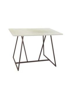 Safco Oasis Sit-Height Teaming Table, Rectangular, 42in, Weathered White/Black