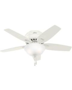 Hunter Fan Newsome Low Profile With Light 42 inch - 5 Blades - 42in Diameter - 3 Speed - Reversible Blades, Variable Speed Control