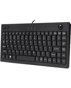 Adesso AKB-310UB USB Keyboard With Mini Trackball, Black