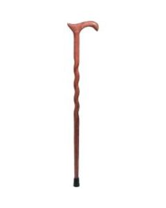 Brazos Walking Sticks Twisted Oak Walking Cane With Derby Handle, 34in, Red