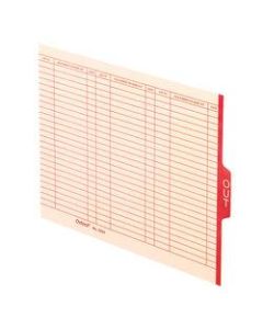 Pendaflex End-Tab "Out" Cards, Letter Size, Manila/Red, Pack Of 100 Cards