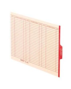 Pendaflex End-Tab "Out" Cards, Letter Size, Manila/Red, Pack Of 100 Cards