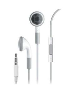 4XEM Earbud Headphones With Remote And Microphone For iPhone, iPod And iPad Devices, White