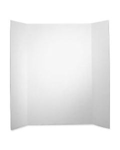 Elmers Tri-Fold Corrugated Project Display Boards, 36in x 48in, White, Carton Of 25