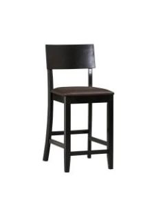 Linon Home Decor Products Dayton Counter Stool, Black/Dark Brown