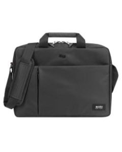 Solo Lead Slim Briefcase With 15.6in Laptop Pocket, Black