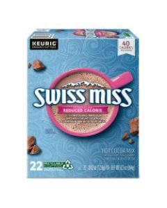 Swiss Miss Hot Cocoa Single-Serve K-Cup, Reduced Calorie, Box Of 22