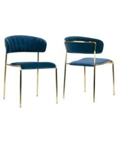 Glamour Home Andre Dining Chairs, Blue, Set Of 2 Chairs