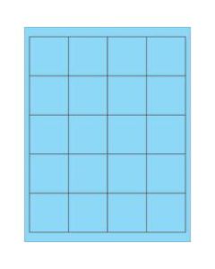 Office Depot Brand Labels, LL172BE, Rectangle, 2in x 2in, Pastel Blue, Case Of 2,000