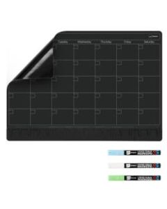 Note Tower Magnetic Dry-Erase Whiteboard Refrigerator Calendar Board, 12in x 17in, Black