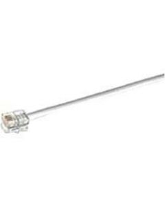 C2G 7ft RJ12 6P6C Straight Modular Cable - RJ-12 Male - RJ-12 Male - 7ft - Silver