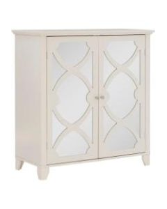 Linon Home Decor Products Addy 2-Door 36inW Large Cabinet, Cream