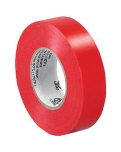 Tape Logic 6180 Electrical Tape, 1.25in Core, 0.75in x 60ft, Red, Case Of 10