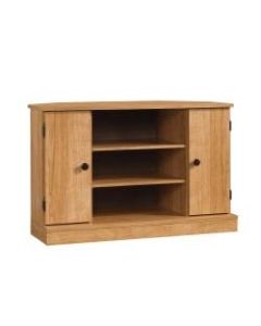 Sauder Beginnings Corner TV Stand For 40in TVs, 23-1/4inH x 35-1/8inW x 21-1/8inD, Highland Oak