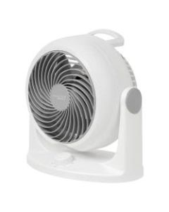 IRIS Woozoo Whole Room Circulator Desk Fan, White