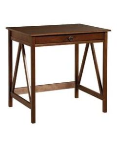 Linon Home Decor Products Rockport Home Office Laptop Desk, Antique Tobacco