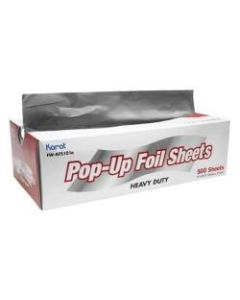 Karat Aluminum Pop-Up Foil Sheets, Heavy-Duty, 10-3/4in x 12in, Pack Of 3,000 Sheets