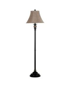 Kenroy 62in Floor Lamp, Oil-Rubbed Bronze Finish With Marble Accent