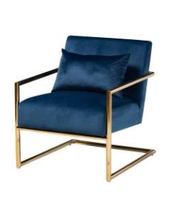 Baxton Studio 9926 Lounge Chair, Navy Blue