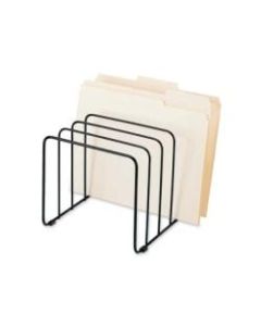 Fellowes Wire File Sorter - 5 Compartment(s) - 2in - 7.4in Height x 10.3in Width x 8in Depth - Desktop - Black - Steel - 1Each