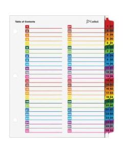 Cardinal OneStep Printable Dividers - 52 Print-on Tab(s) - 52 Tab(s)/Set - 8.5in Divider Width x 11in Divider Length - Letter - 3 Hole Punched - Multicolor Divider - Multicolor Tab(s) - 52 / Each