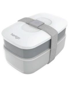Bentgo Classic All-In-One Lunch Box Container, 3-13/16inH x 4-3/4inW x 7-1/8inD, Gray