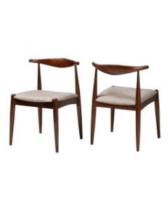 Baxton Studio 9548 Aeron Dining Chairs, Light Gray, Set Of 2 Chairs